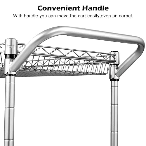 WDT Heavy Duty 2 Tier Rolling Cart, NSF Listed - Image 7