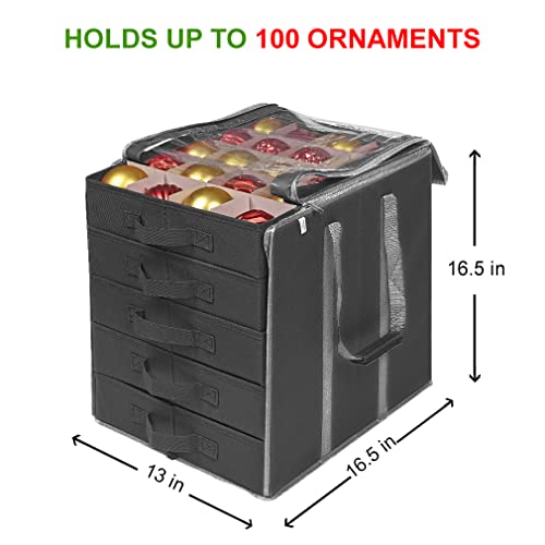Christmas Ornament Storage Boxes with Dividers - 5 | Home Organization - Image 4