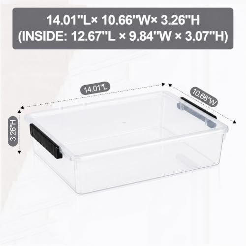 Xyskin 4 Pack 6 Qt Plastic Storage Bins with Lids, Clear Sensory - Image 3