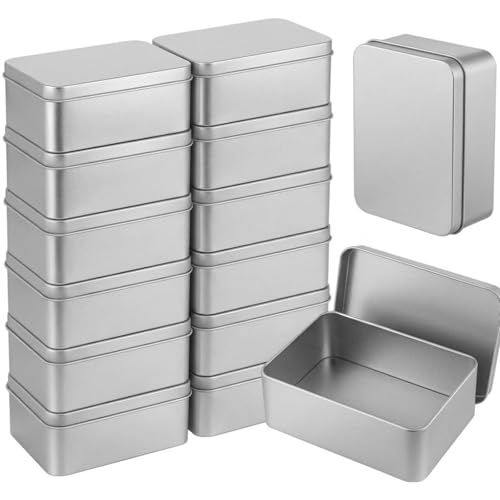 RHBLME 12 Pack Rectangular Tin Boxes with Lids, 4.9 x 3.6 x 1.8 - Image 2
