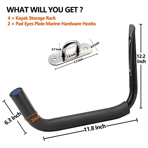 sailupxinyuan Kayak Racks for Outdoor Storage, Garage | Garage Storage - Image 5