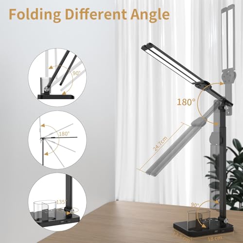 Woputne LED Desk Lamp Dual Heads, Dual USB Port - Image 7