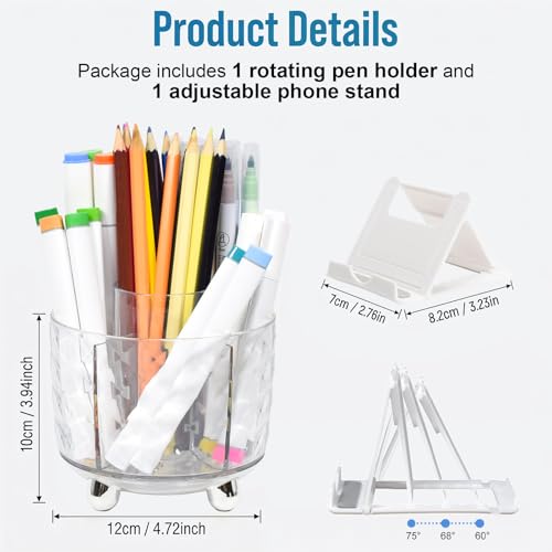 Marte Vanci 360° Rotating Desk Organizer, Pencil Pen Holder - Image 5