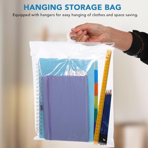 Homoyoyo 30 Clear Hanging Storage Bags with Hangers for Closet - Image 3