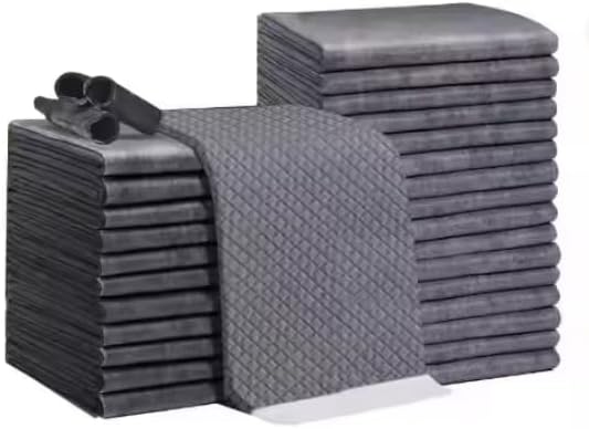 XL Puppy Training Pads – Black, 6-Layer Carbon, Quick-Absorbing, Leak-Proof, Odor Control – for Dogs