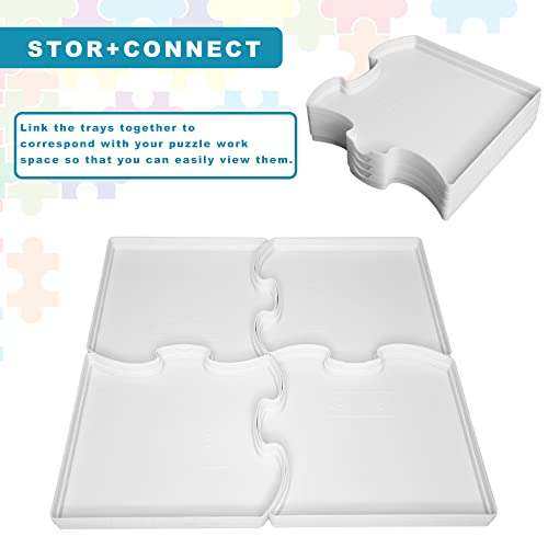 8 Stackable Puzzle Shaped Sorting Trays - Organize Puzzles Up - Image 4