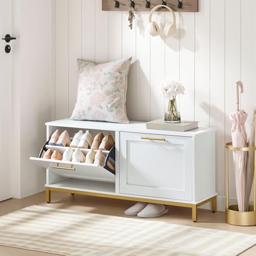 HOOBRO Shoe Bench with Storage, Shoe Storage Bench with 2 - Image 3