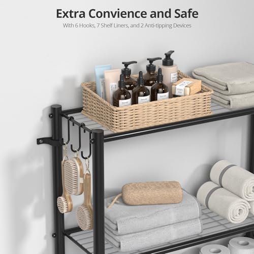 Over The Toilet Storage Shelf - Bathroom Organizer Rack - Image 6
