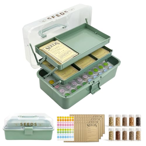 3-Layer Adjustable Seed Storage Organizer Box with Handle - Image 2