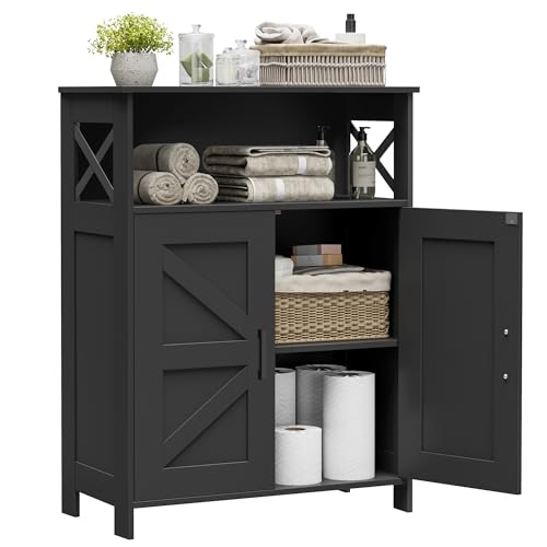 Homhedy Farmhouse Bathroom Storage Cabinet with Doors - Image 2