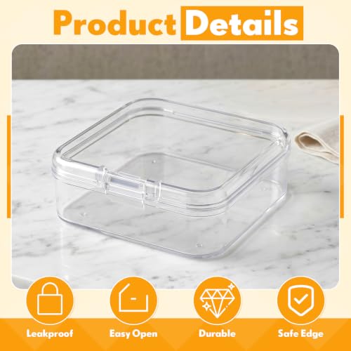 SATINIOR 48 Packs Clear Small Plastic Containers Transparent - Image 4