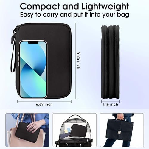Arae Travel Essentials Electronic Organizer Double Layer - Black - Image 3