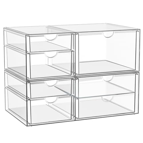 Stackable Storage Drawers, Acrylic Organizers,7 Drawers - Image 2