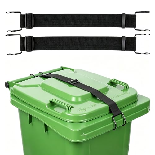 2Pcs Adjustable Trash Can Lid Lock Strap, Heavy-Duty - Image 6