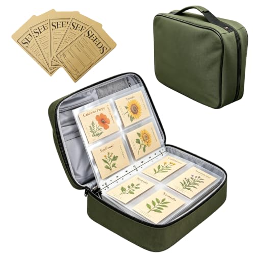 Seed Storage Organizer Binder with 20 Pcs Seed Envelopes & - Image 2
