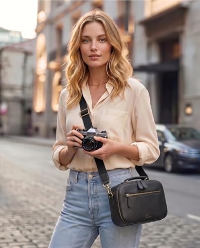 Camera Sling Bag, Waterproof PU Leather Crossbody Camere Bag - Image 3