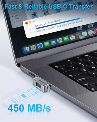 TWOPAN 512GB Fingerprint Nano SSD-Up to 450MB/s, External SSD - Image 6