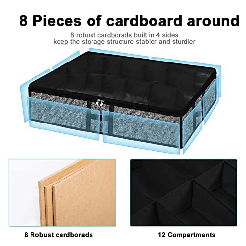 Under Bed Storage Organizer for Closet 2pc-24 Pairs Shoe Boxes - Image 7