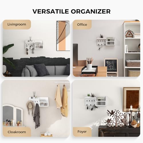 Key Holder Wall Mount Pine Wood 16 X 8 Mail Organizer - Image 7