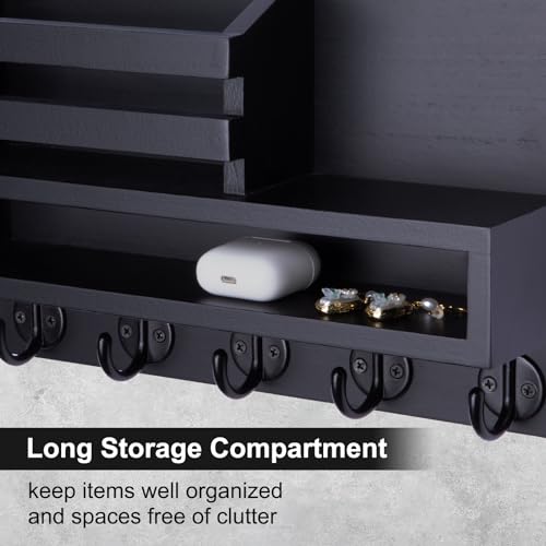 Key and Mail Holder Wall Mount, Key Hanger with Long - Image 5