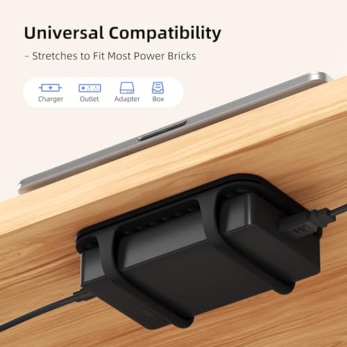 ELETIUO Universal Silicone Laptop Charger Holder,Under Desk Power - Image 3