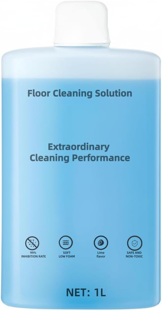 Floor Cleaning Solution Compatible With Roborock Robot Vacuum And Mop Cleaner， Deep Cleans For Multiple Hard Floors, for Robot & Wet Dry Vacuums Mopping Floor Cleaners Solution , 33.8 Fl. OZ(1 Bottle)