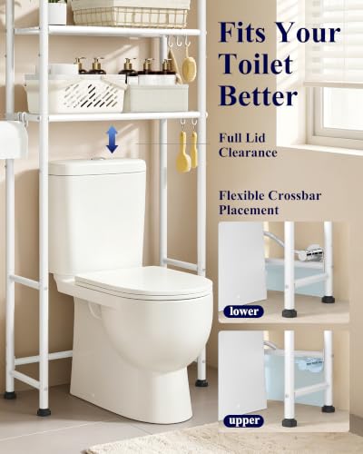 Kitsure Over Toilet Storage Rack, Sturdy Metal - Image 7