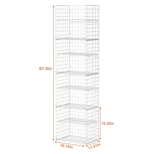 8-Tier Stackable Closet Organizers, Foldable Wardrobe Basket - Image 3