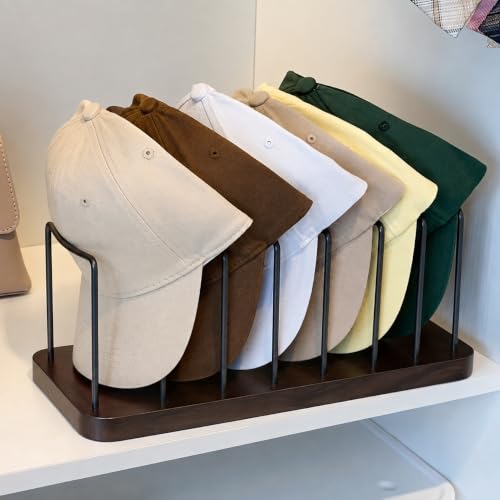 10-Slot Hat Rack with Separate Dividers for Vertical,Space-Saving - Image 3