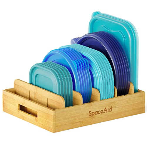 SpaceAid Bamboo Lid Organizer, Kitchen Pantry Lids H | All Products - Image 2