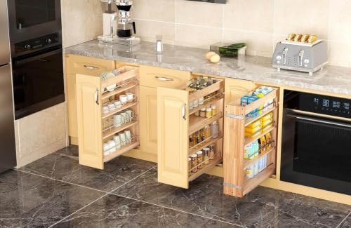 OCG 4-Tier Pull Out Kitchen Cabinet Spice Rack Holder - Image 6