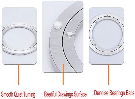 Aluminum Heavy Duty Lazy Susan Rotating Turntable Bearing Swivel Plate Hardware for Dining-Table (24 inch (12mm))