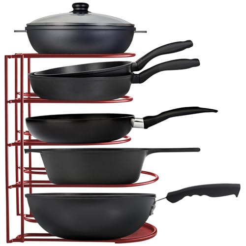 Heavy-Duty Pots and Pans Organizer | 5-Tier Cookware & Lid - Image 2