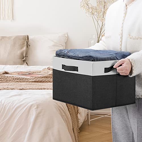 GhvyenntteS Large Storage Baskets for Shelves 3 Pack, Collapsible - Image 5