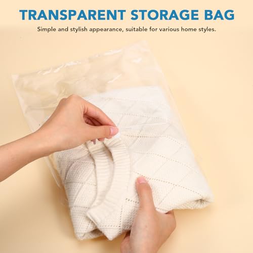 Homoyoyo 30 Clear Hanging Storage Bags with Hangers for Closet - Image 7