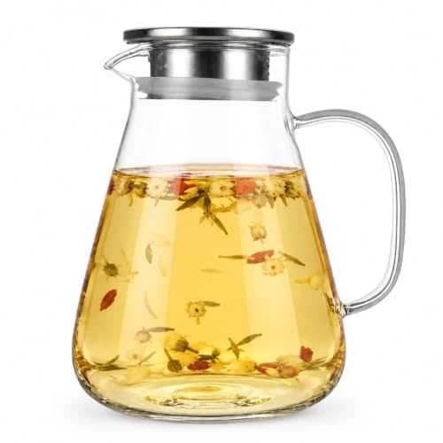 54OZ/1600ML One-Touch Glass Teapot Stovetop with Stainless Steel - Image 2