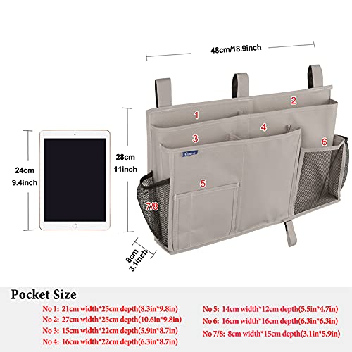 Surblue Bedside Caddy Hanging Bed Organizer Storage Bag Pocket - Image 6