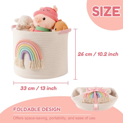 Toy Storage Baskets Woven Cotton Rope Storage Basket - Image 4