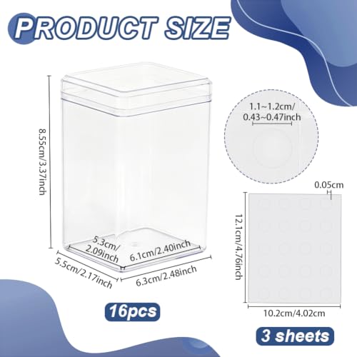 OLYCRAFT 16 Pack Clear Acrylic Display Case for Figures - Image 3