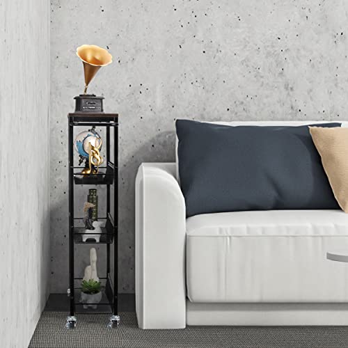 Slim Storage Cart, Metal Narrow Rolling Storage Cart for Kitchen - Image 3