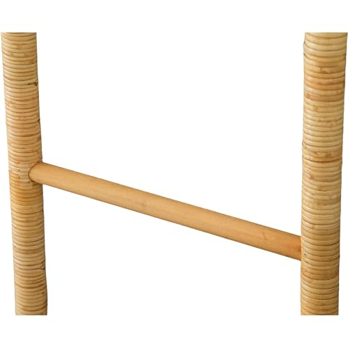 4-Tier Rattan Blanket Ladder Shelves, 3.9Ft (47Inches) - Image 6