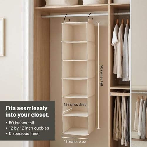 Household Essentials Cedarline 6‑Shelf Hanging Closet - Image 4