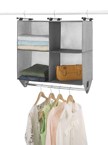 Whitmor 4 Section Fabric Closet Organizer Shelving with Built - Image 7