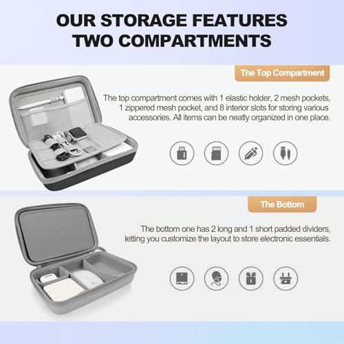 Hard Travel Electronic Organizer Case for Power Bank Chargers - Image 3