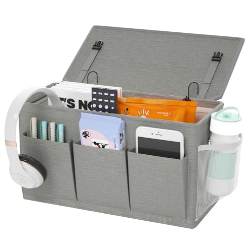 Bedside Caddy Storage Organizer for Bed Rails, Bed Caddy with 6 - Image 2