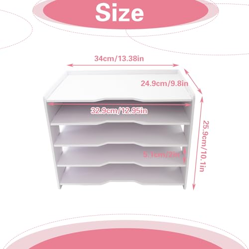 5 Tier Puzzle Organizer Rack, Space Saving Tabletop - Image 3