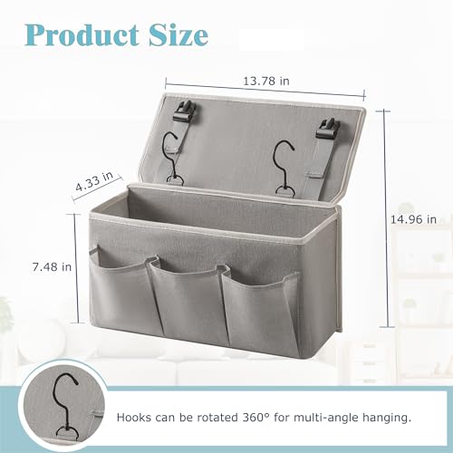 Bedside Caddy/Bedside Storage Organizer Hanging Bag with Three - Image 3