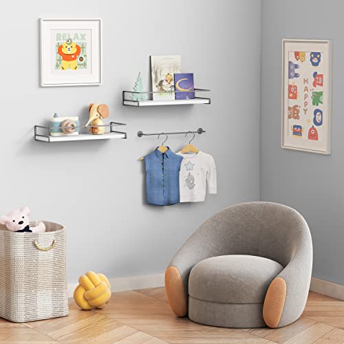 Forbena White Floating Shelves for Bathroom Organizer Over - Image 6