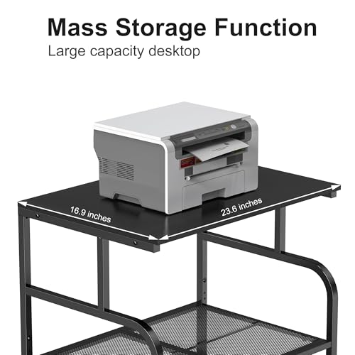 niffgaff Mobile Printer Stand with Large Desktop - 3 Tier - Image 7