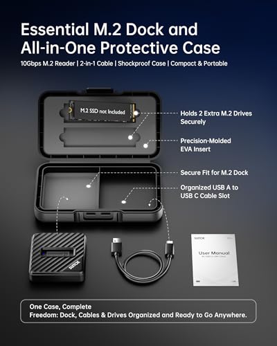 Tool-Free M.2 NVMe SATA SSD Reader Adapter with Storage Box - Image 3